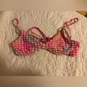 Target Pink Purple Plaid Women's Bikini Top
